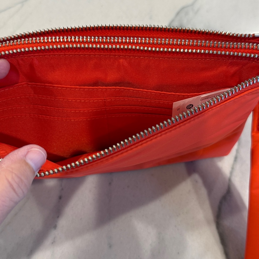 lululemon athletica Vibrant Orange puffy Wristlet - Picture 5 of 11